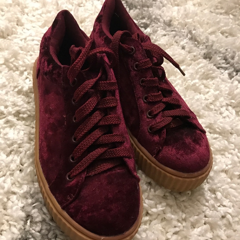 Burgundy shoes